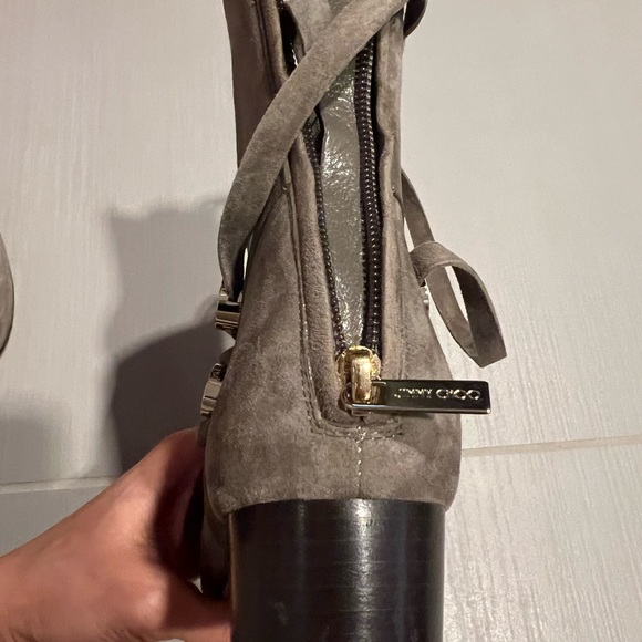 Jimmy Choo Houston 45 suede tie back boots - Picture 6 of 7